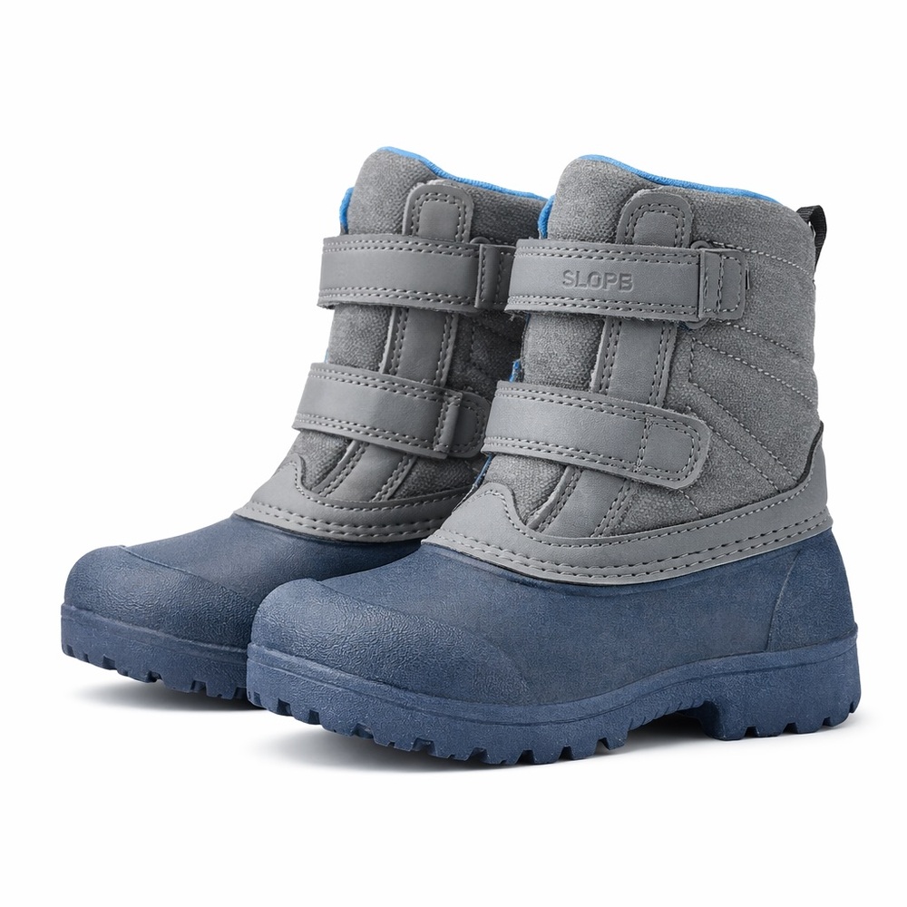 Carter's Gray and Blue Kids Snow Boots
